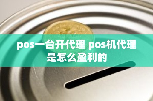 pos一台开代理 pos机代理是怎么盈利的