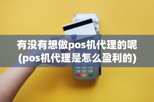 有没有想做pos机代理的呢(pos机代理是怎么盈利的)