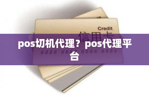 pos切机代理？pos代理平台