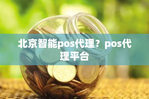 北京智能pos代理？pos代理平台