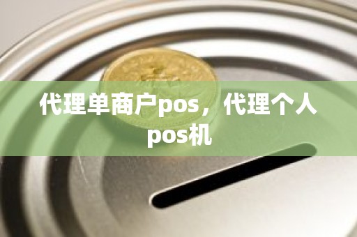 代理单商户pos，代理个人pos机