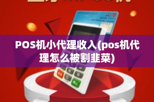 POS机小代理收入(pos机代理怎么被割韭菜)