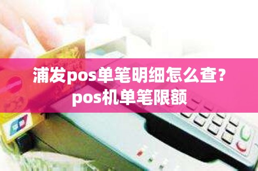 浦发pos单笔明细怎么查？pos机单笔限额