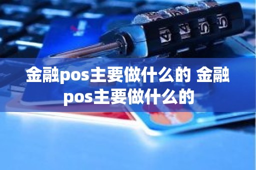 金融pos主要做什么的 金融pos主要做什么的