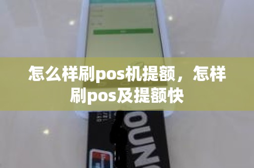 怎么样刷pos机提额，怎样刷pos及提额快