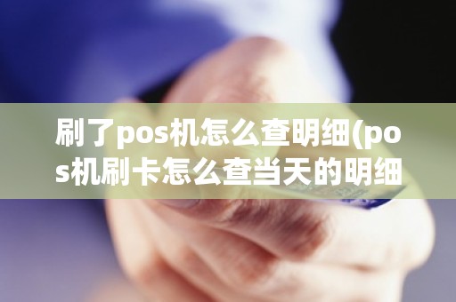 刷了pos机怎么查明细(pos机刷卡怎么查当天的明细)