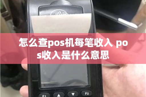 怎么查pos机每笔收入 pos收入是什么意思