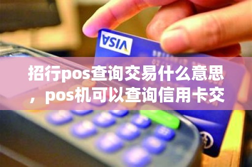 招行pos查询交易什么意思，pos机可以查询信用卡交易记录吗