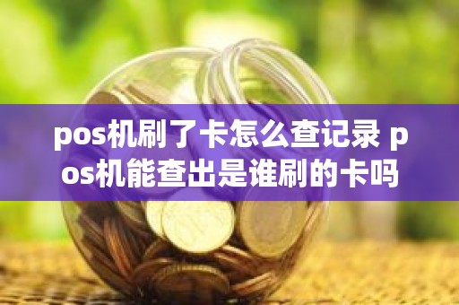 pos机刷了卡怎么查记录 pos机能查出是谁刷的卡吗