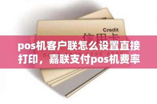 pos机客户联怎么设置直接打印，嘉联支付pos机费率