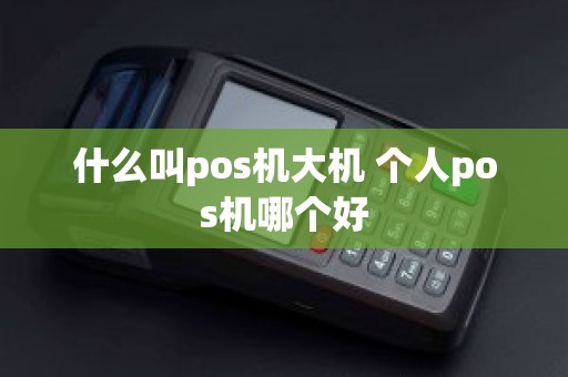 什么叫pos机大机 个人pos机哪个好