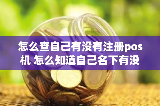 怎么查自己有没有注册pos机 怎么知道自己名下有没有pos机