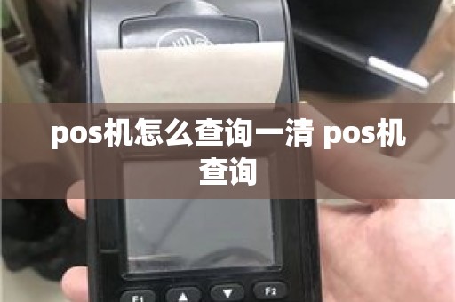 pos机怎么查询一清 pos机查询