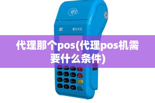 代理那个pos(代理pos机需要什么条件)