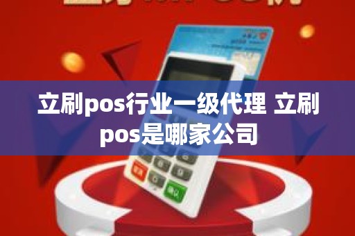 立刷pos行业一级代理 立刷pos是哪家公司