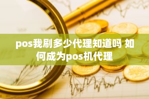 pos我刷多少代理知道吗 如何成为pos机代理