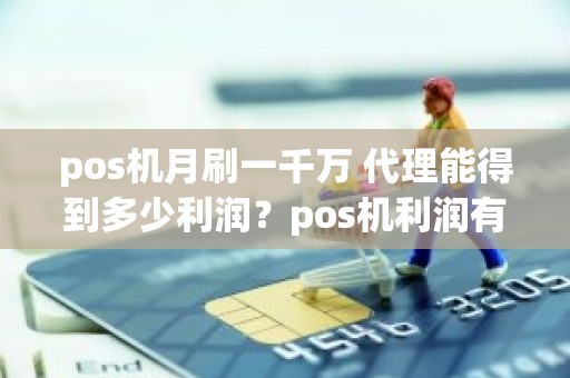 pos机月刷一千万 代理能得到多少利润？pos机利润有多大