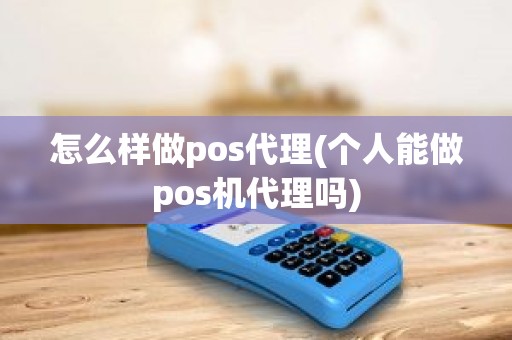 怎么样做pos代理(个人能做pos机代理吗)