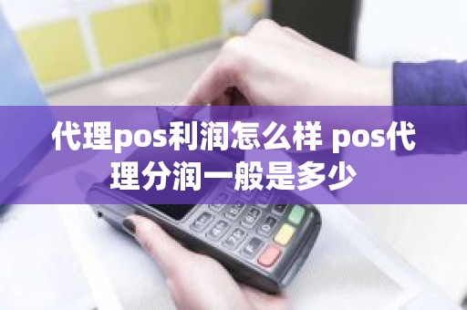 代理pos利润怎么样 pos代理分润一般是多少