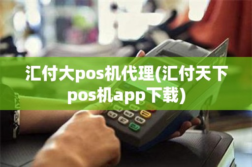 汇付大pos机代理(汇付天下pos机app下载)