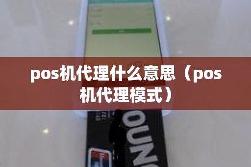 pos机代理什么意思（pos机代理模式）